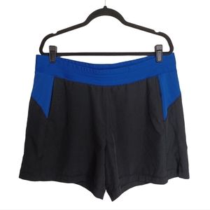 TEK GEAR DRY TEK Royal Blue Black Stretchy Athletic Shorts X-Large